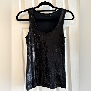 Apt 9 Black Sequin Tank Petite Small